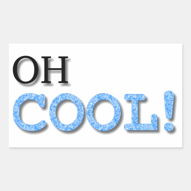 Cooler Text Rechteckiger Aufkleber (Vorderseite)