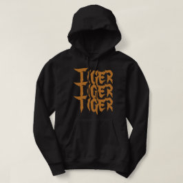 Cooler Text Tiger Wildlife Brown and black Men Hoodie