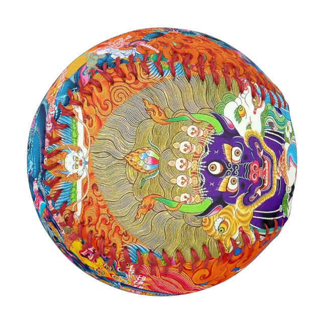 Cooler Thangka-Gott Yamantaka-Tattookunst Baseball (Rückseite Rechts)