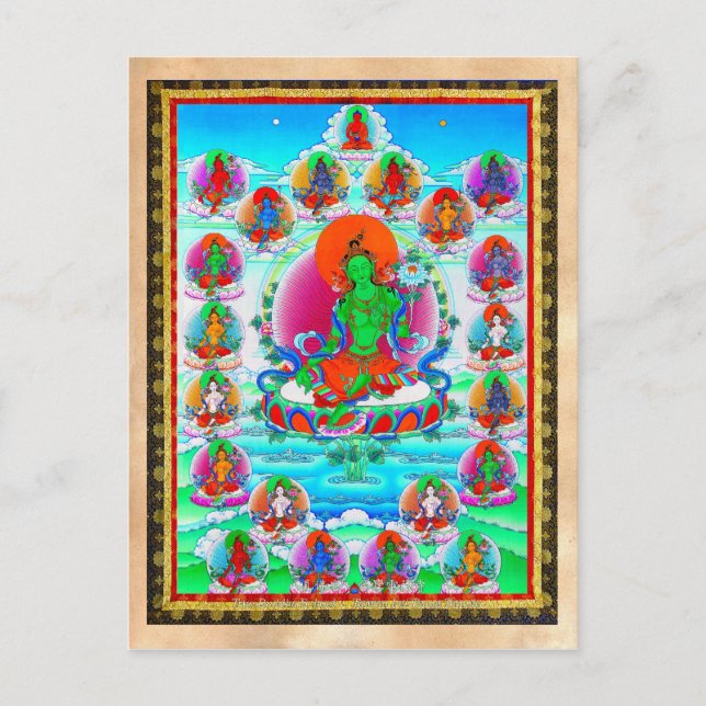 Cooler Thangka-Thangka-Tätowierung Postkarte (Vorderseite)