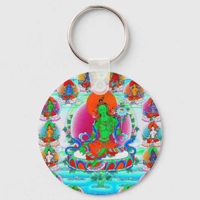 Cooler Thangka-Thangka-Tätowierung Schlüsselanhänger (Vorderseite)