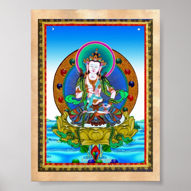 Cooler Tibetan-Thangka Vajrasattva-Tattoo Poster (Vorne)