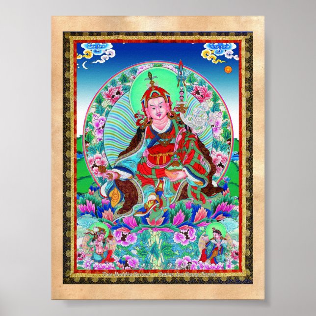 Cooler Tibetanthangka Padmasambhava Poster (Vorne)