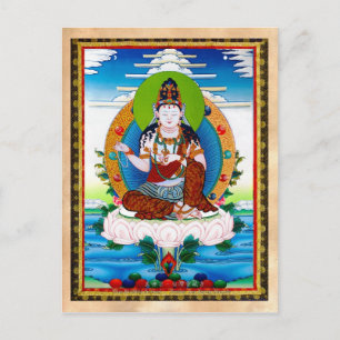 Cooler tibetischer Thangka Mahacakravajra Postkarte