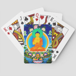 Cooler Tibetthangka Prabhutaratna Buddha Spielkarten