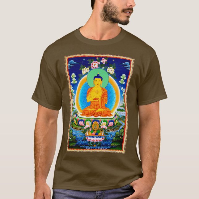 Cooler Tibetthangka Prabhutaratna Buddha T-Shirt (Vorderseite)