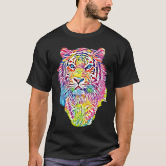 Cooler Tiger in Regenbogenfarben T-Shirt