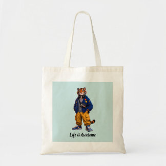 Cooler Tiger in Streetwear-Kunst - Urbaner Stil Ti Tragetasche