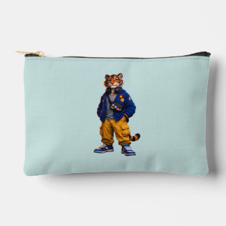 Cooler Tiger in Streetwear-Kunst - Urbaner Stil Ti Zubehörtasche