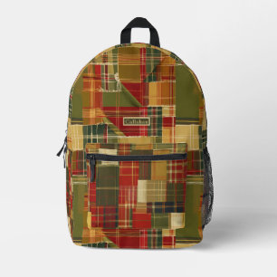Cooler TorfHerbst Kariert Bedruckter Rucksack