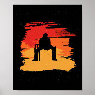 Cooler Torwartspieler für Cricket Sportler und  Poster