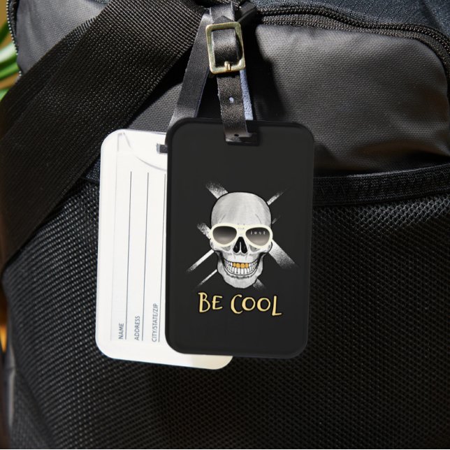 Cooler Totenkopf Gepäckanhänger (Von Creator hochgeladen)