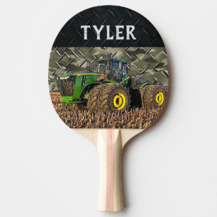 Cooler Traktor Landwirtschaftsgeräte Name Tarnung Tischtennis Schläger