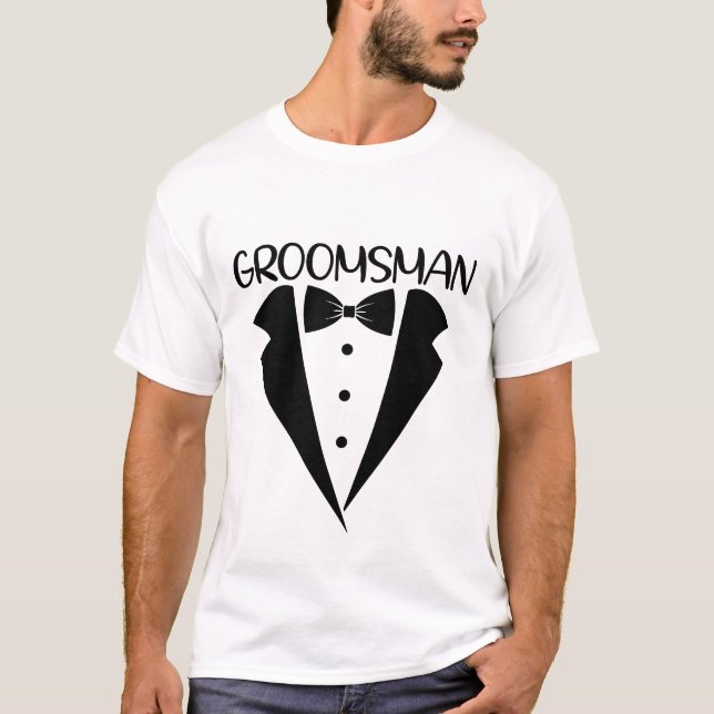 Cooler Trauzeuge Hochzeitskunst T-Shirt (Vorderseite)