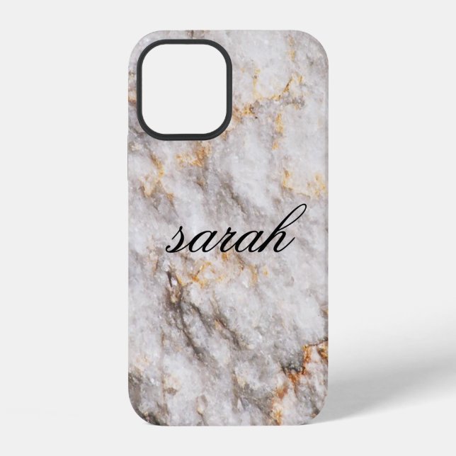 Cooler trendiger Marmor  iPhone 12 Hülle (Rückseite)