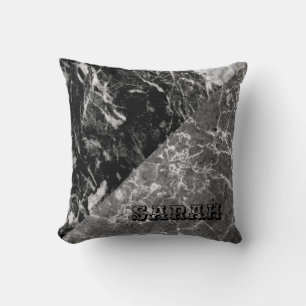 Cooler trendiger schwarzer Marmor Kissen