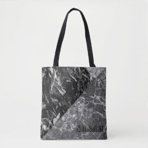 Cooler trendiger schwarzer Marmor Tasche