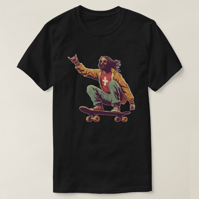 Cooler Trendy Jesus Christ Skater T-Shirt (Design vorne)