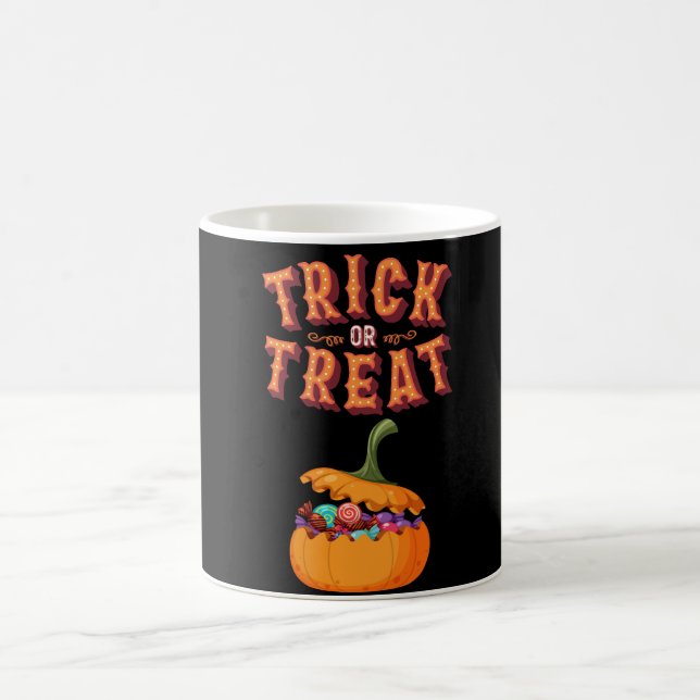 Cooler Trick oder Treat Halloween Kaffeetasse (Mittel)
