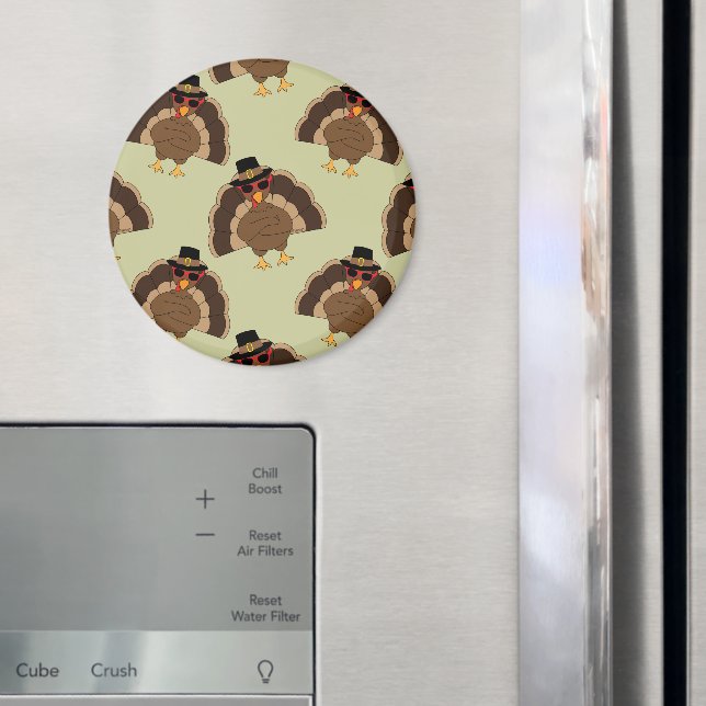Cooler türkischer Erntedank mit braunem, grünem Mu Magnet (In Situ (Kühlschrank))
