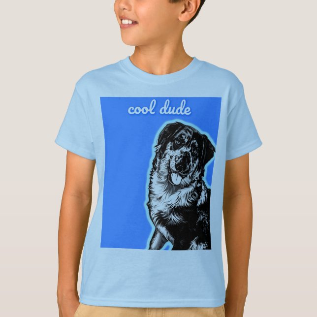 Cooler Typ Australian Shepherd T-Shirt (Vorderseite)