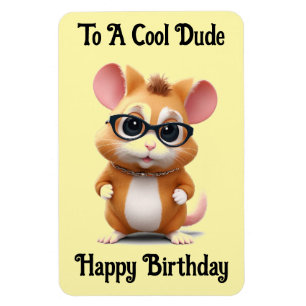 Cooler Typ Hamster Flexible Foto Magnet
