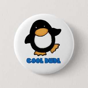 Cooler Typniedliches Penguin-Abzeichen Button