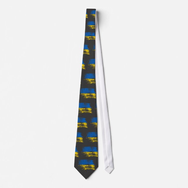 Cooler ukrainischer Flaggenentwurf Krawatte (Vorderseite)
