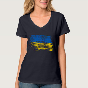 Cooler ukrainischer Flaggenentwurf T-Shirt