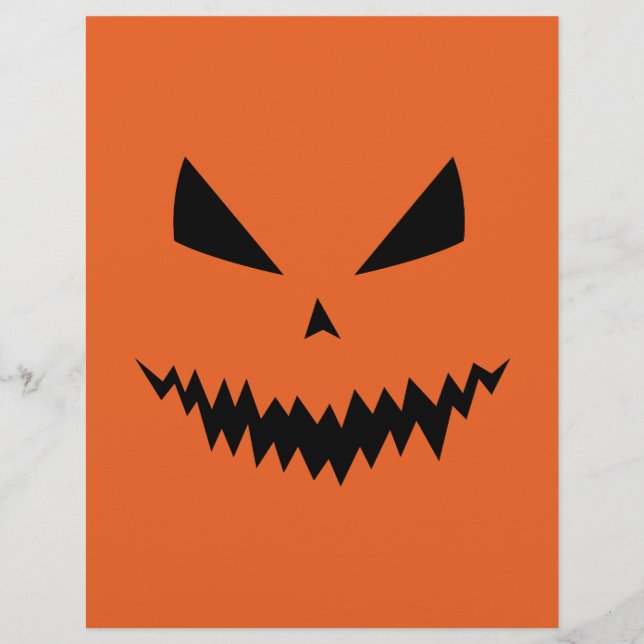 Cooler und beängstigender Jack O'Lantern Gesichtsa Flyer (Vorne)