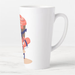 Cooler und sonniger Kaffeecharakter Milchtasse