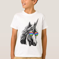 Cooler Unicorn mit Regenbogensonnenbrillen