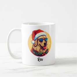 Cooler Urlaub Golden Retriever Weihnachtsmann Kaffeetasse