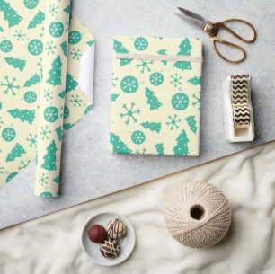 Cooler Urlaub Schneeflocken Weihnachten Geschenkpapier