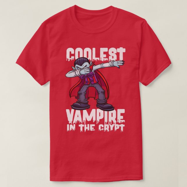 Cooler Vampir im Vampir Halloween Vam T-Shirt (Design vorne)