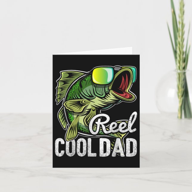 Cooler Vater Angeln Sungles Funny Vathers Day Gi Karte (Vorderseite)