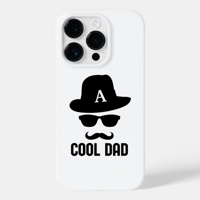 Cooler Vater Bester VATER je schwarz-weiß Monogram Case-Mate iPhone 14 Pro Hülle (Rückseite)