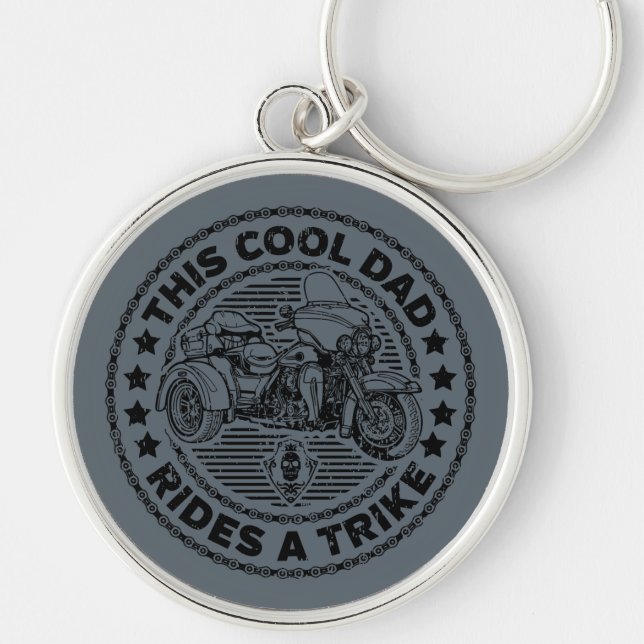Cooler Vater Biker Trike Schlüsselanhänger (Vorne)