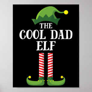 Cooler Vater Elf Matching Familiengruppe Weihnacht Poster
