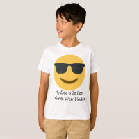 Cooler Vater Emoji tragender Schatten-T - Shirt