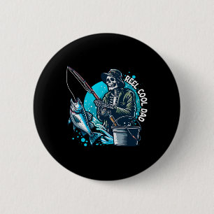 Cooler Vater Funny Skeleton Fishing Vater Vater's Button