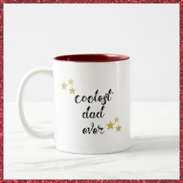 Cooler Vater in Schwarz und Rot je Zwei-Tonen-Kaff Zweifarbige Tasse