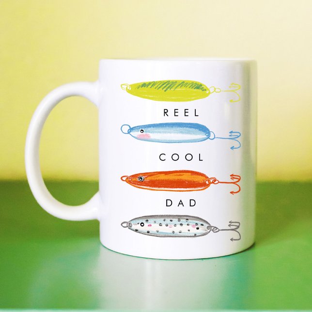 Cooler Vater Köder Kaffeetasse (Reel Cool Dad fishing bait coffee mug.)