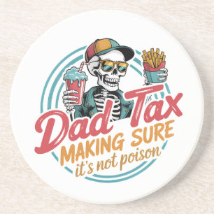 Cooler Vater Tax Skeletts Food Spaß Getränkeuntersetzer