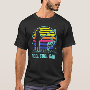 Cooler Vater Vaporwave Fishing Retro Fisherman Vi T-Shirt