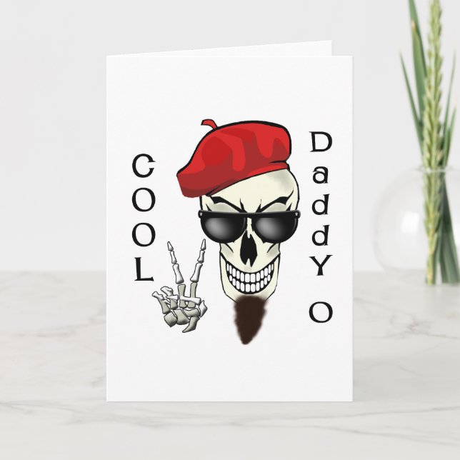 Cooler Vati - Obeatnik-Schädel Karte (Vorderseite)