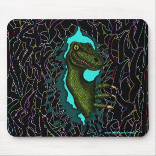 Cooler Velociraptordinosaurier mousepad Entwurf