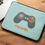 Cooler Videospielcontroller Kids Personalisiert Laptopschutzhülle<br><div class="desc">Fun Retro Video Game Controller Kids Personalisiertes Design für Gamer.</div>