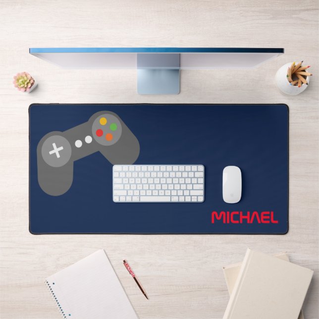 Cooler Videospielcontroller Kids Personalisiert Schreibtischunterlage (Büro 1)