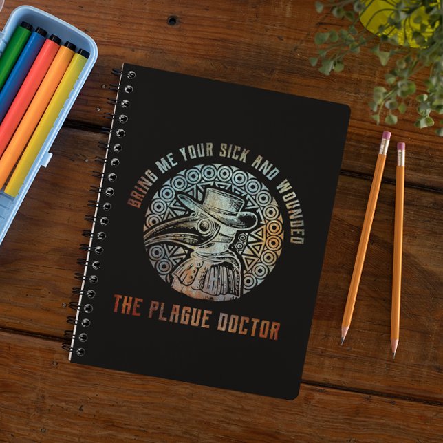 Cooler Vintage-Pestdoktor   Notizblock (Cool Vintage Plague Doctor Notebook)